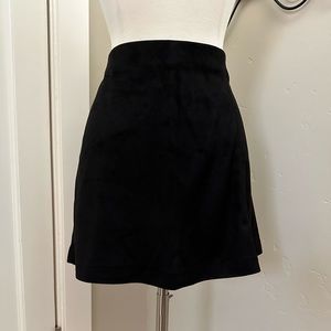 Zara black polyester mini skirt